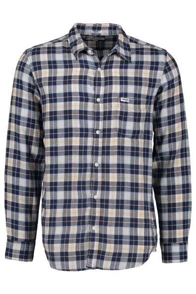 Camicia Estiva Wrangler Uomo – Cotone Leggero, Manica Corta, Colore Blu Navy, Taglia Large