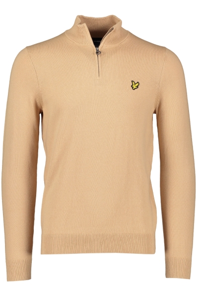 Lyle & Scott Plain Branded Cotton Merino Quarter Zip Wild Nettle Jumper main image 0
