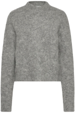 Rwfurry Alpaca Ls Mock Neck Pullover