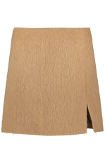 Hairy Wool Blend Mini Skirt