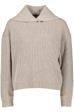 Ribbed Collar Sweater
