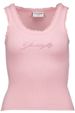 Juicy Hibiscus Crystal Vest W.Lace Trim