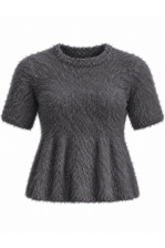 Girls Featheryarn Peplum Top