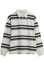 Tate Rlx Ls Striped Rugby Polo 4605