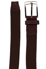 Zeth | Braided Elastic Belt With Suede