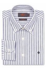 Douglas Linen Stripe Shirt-classic Fit
