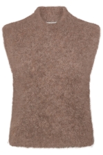 Rwfurry Alpaca Mock Neck Vest