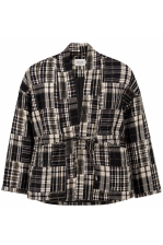 Jacket Sickla Flannel Patchwork Black