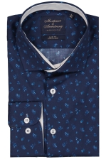 Shirt With Little Flowers Slim Fit