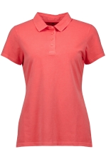 Ladies Ss Faded Jersey Polo