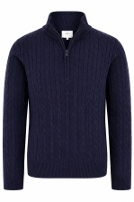 Grterrase Ls Cable Half Zip Knit
