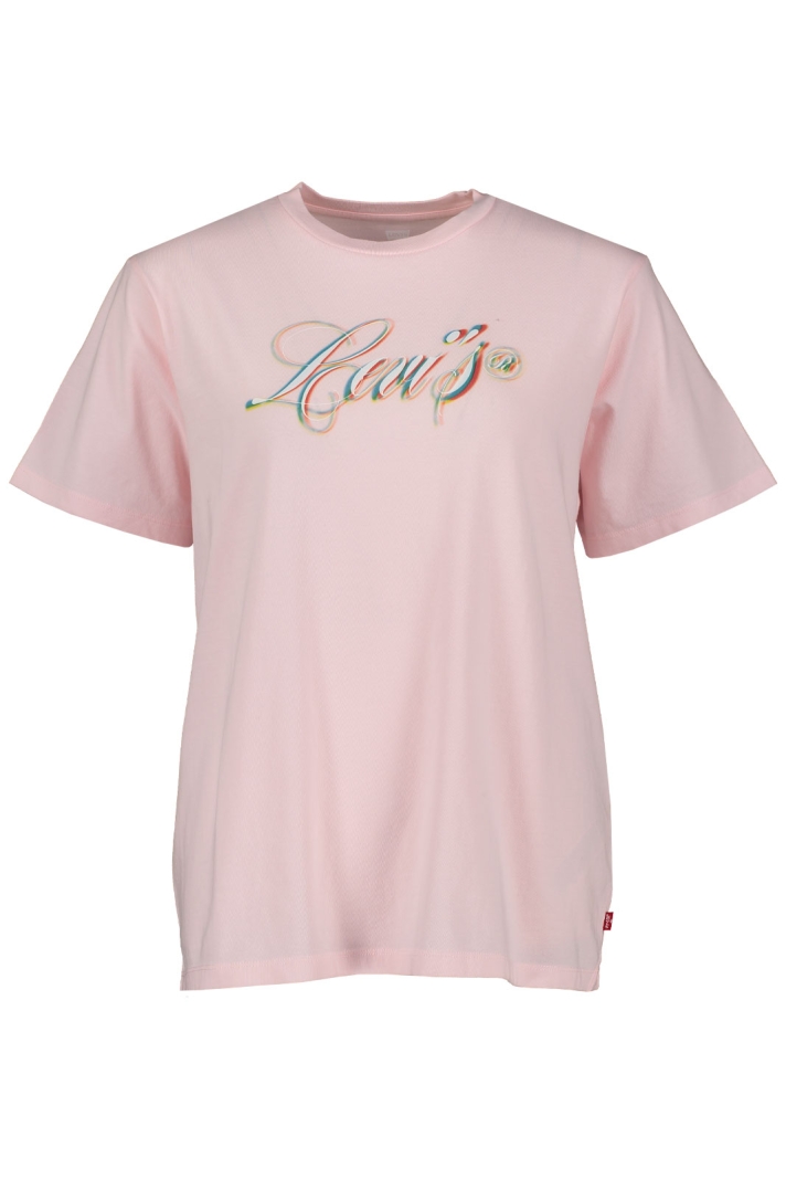 Graphic Jet Tee Blurred Script Dutch Pin