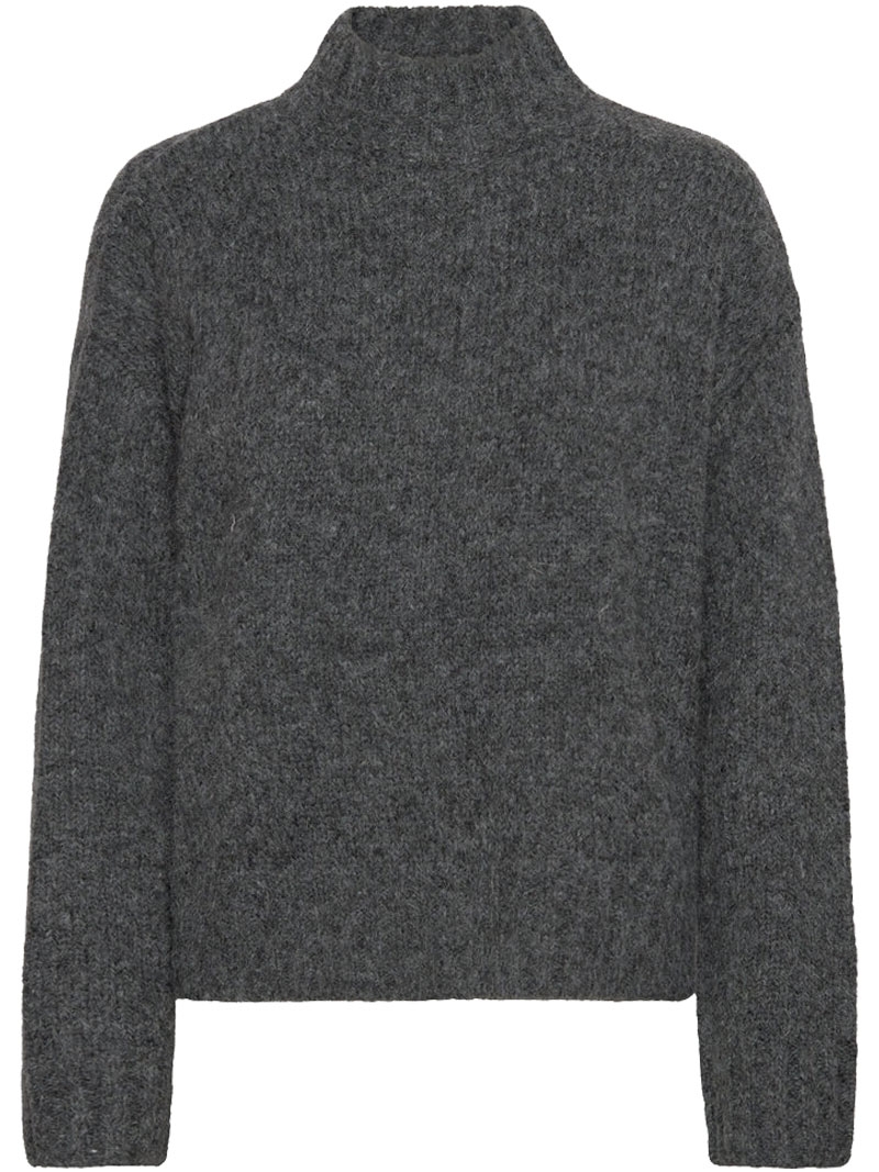 Rwtulip Wool Blend Ls Turtleneck Plain Pullover