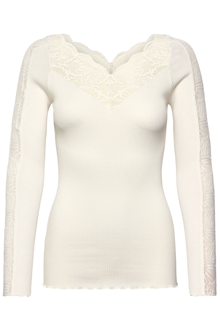 Rwbeatha Silk Ls Lace T-shirt