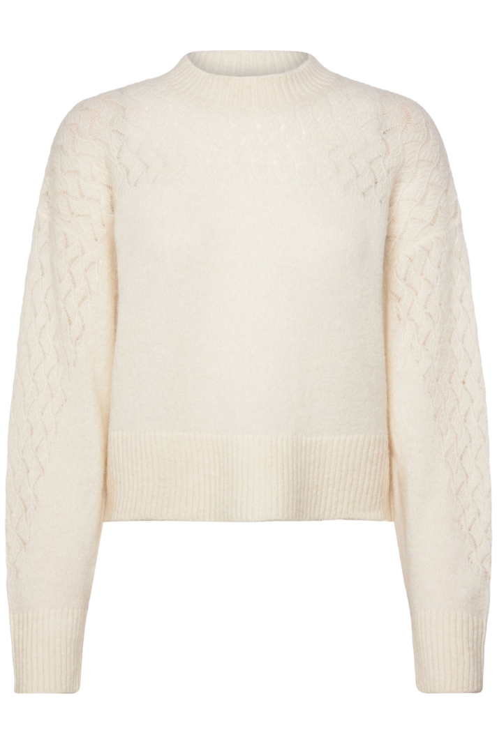 Rwaida Ls Mock Neck Pullover