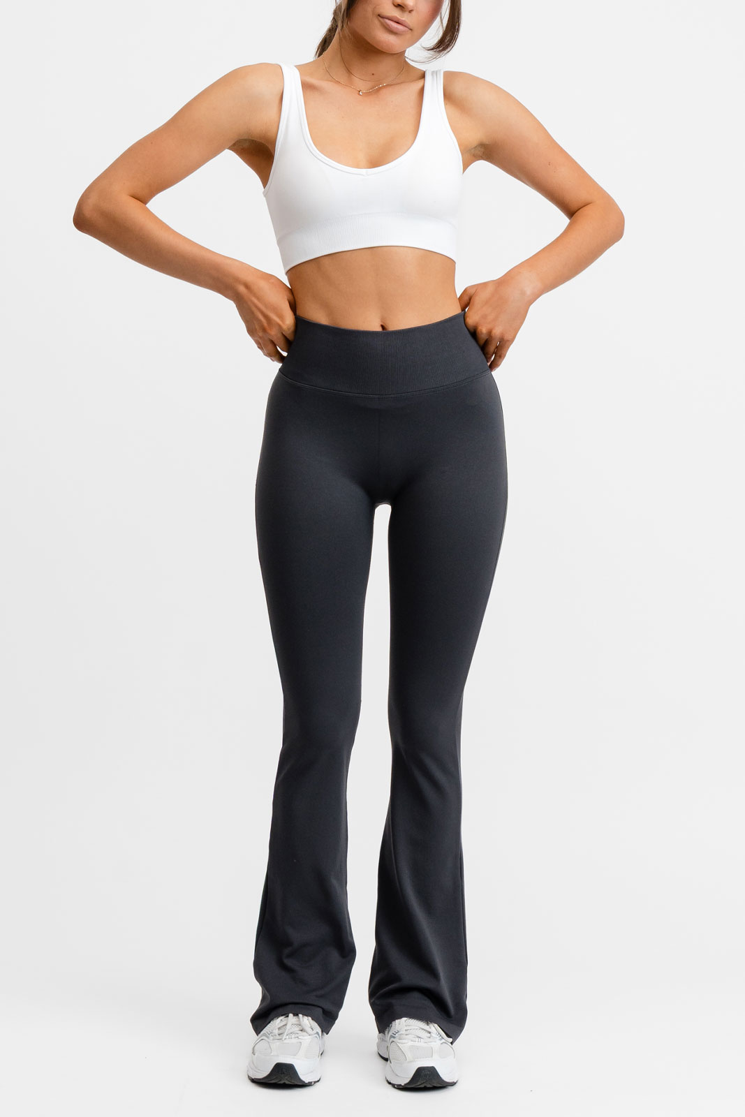 Seamless Deep V Sports Bra White - Xs