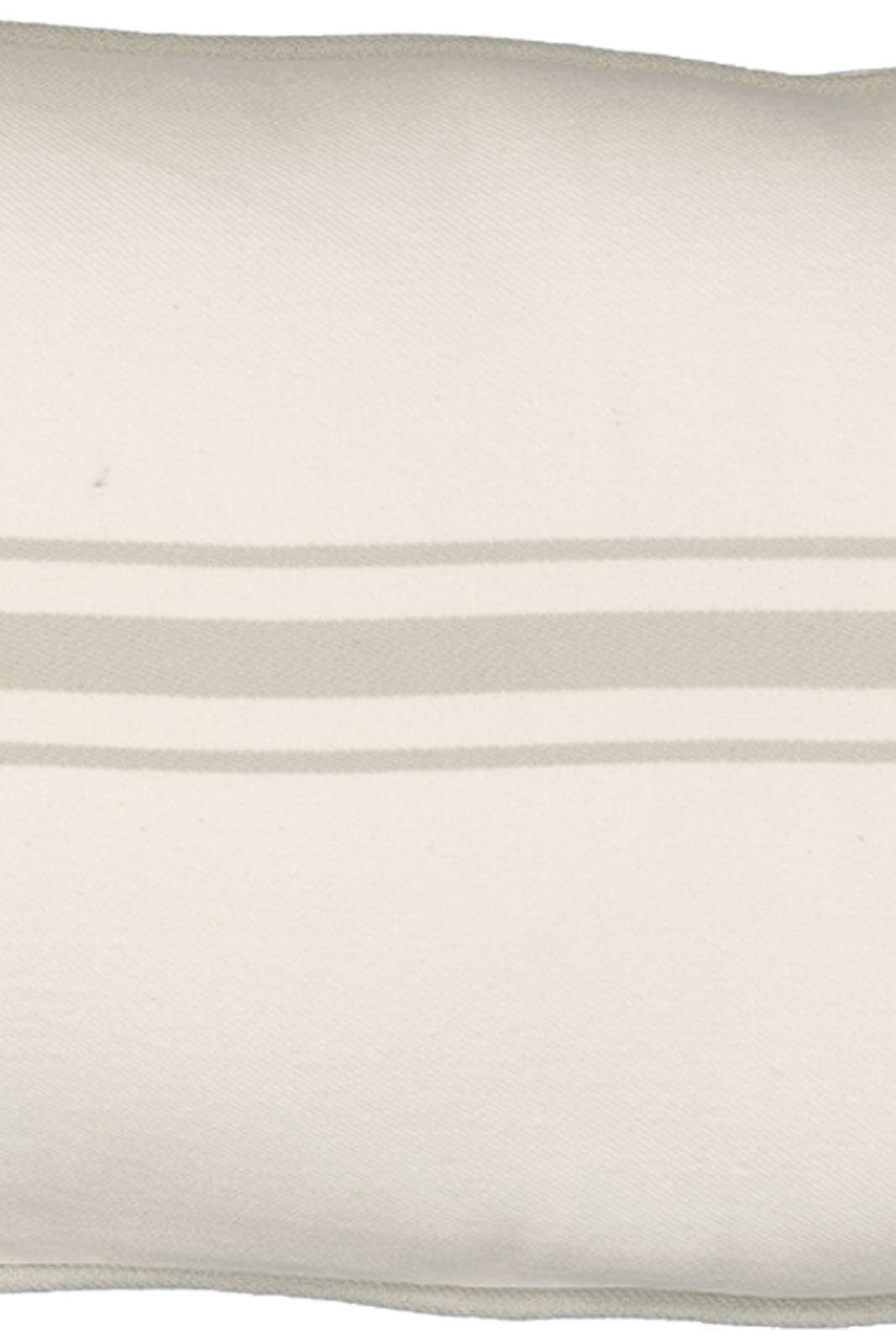 Small Center Striped Organic Cotton Twill Pillow