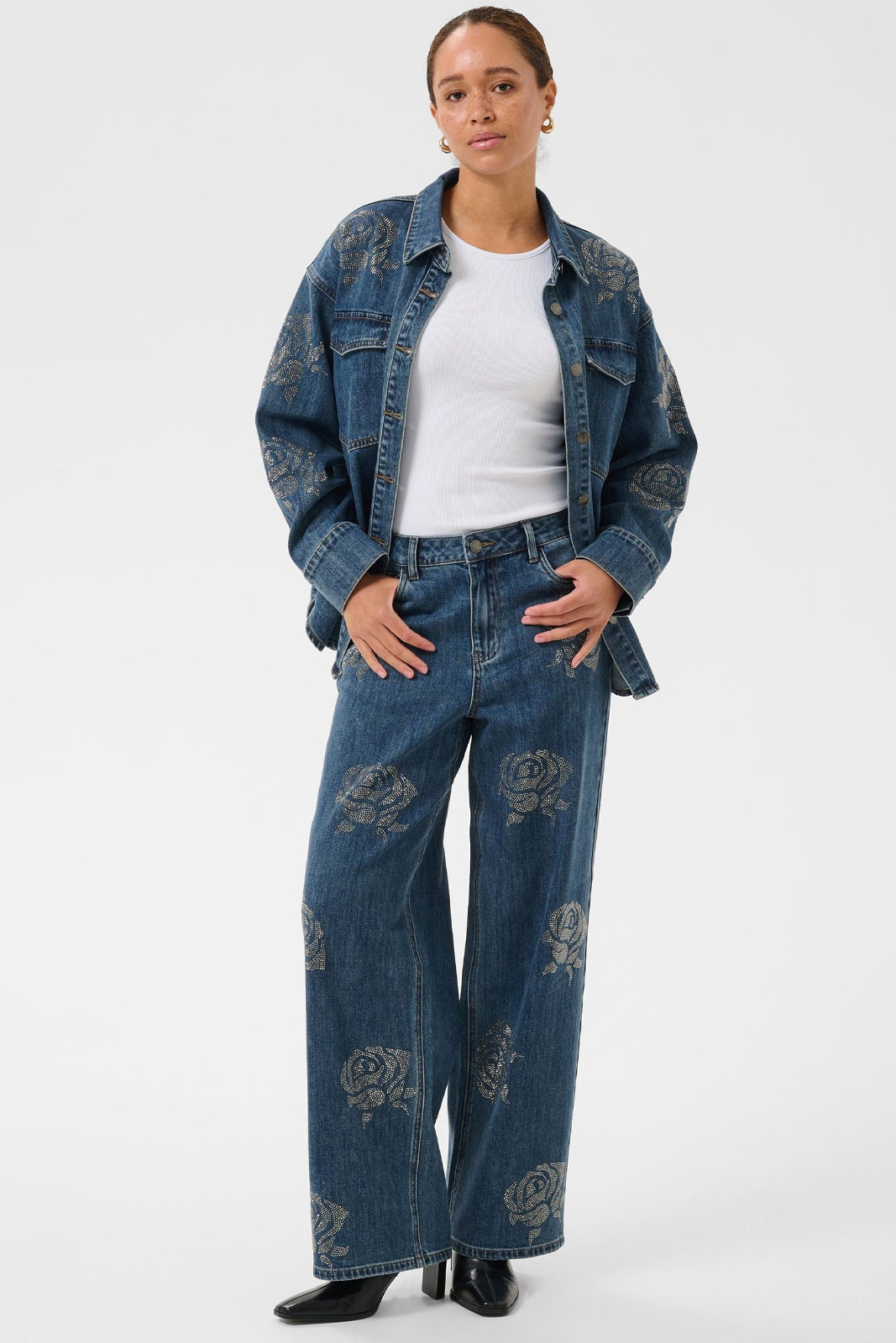 Kacastelia Rhinestone Jeans