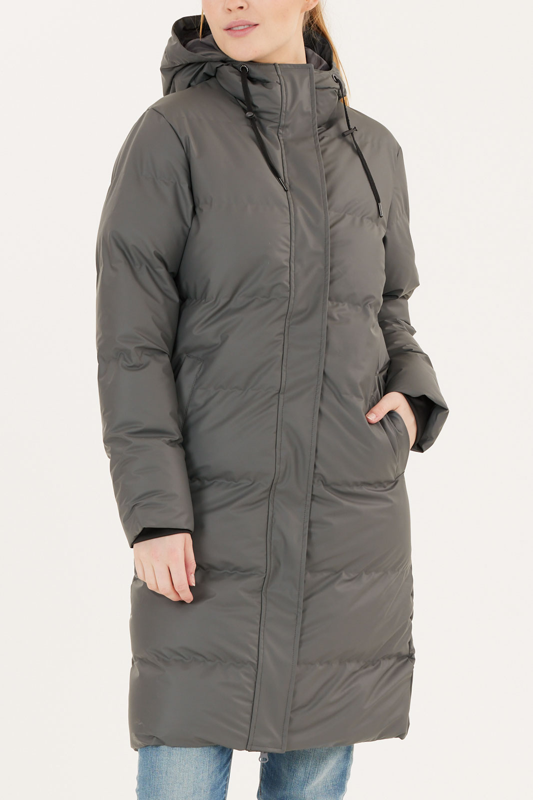 Audrey W Long PU Puffer Jacket W-Pro 5000