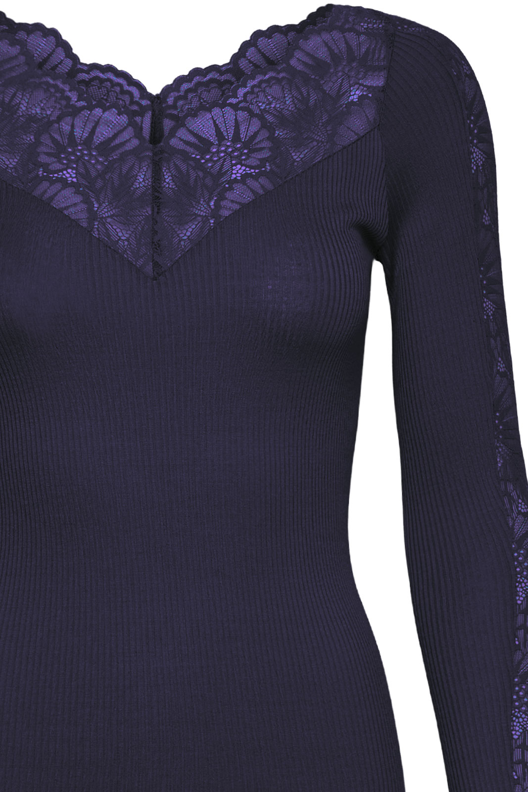 Rwbeatha Silk Ls Lace T-shirt