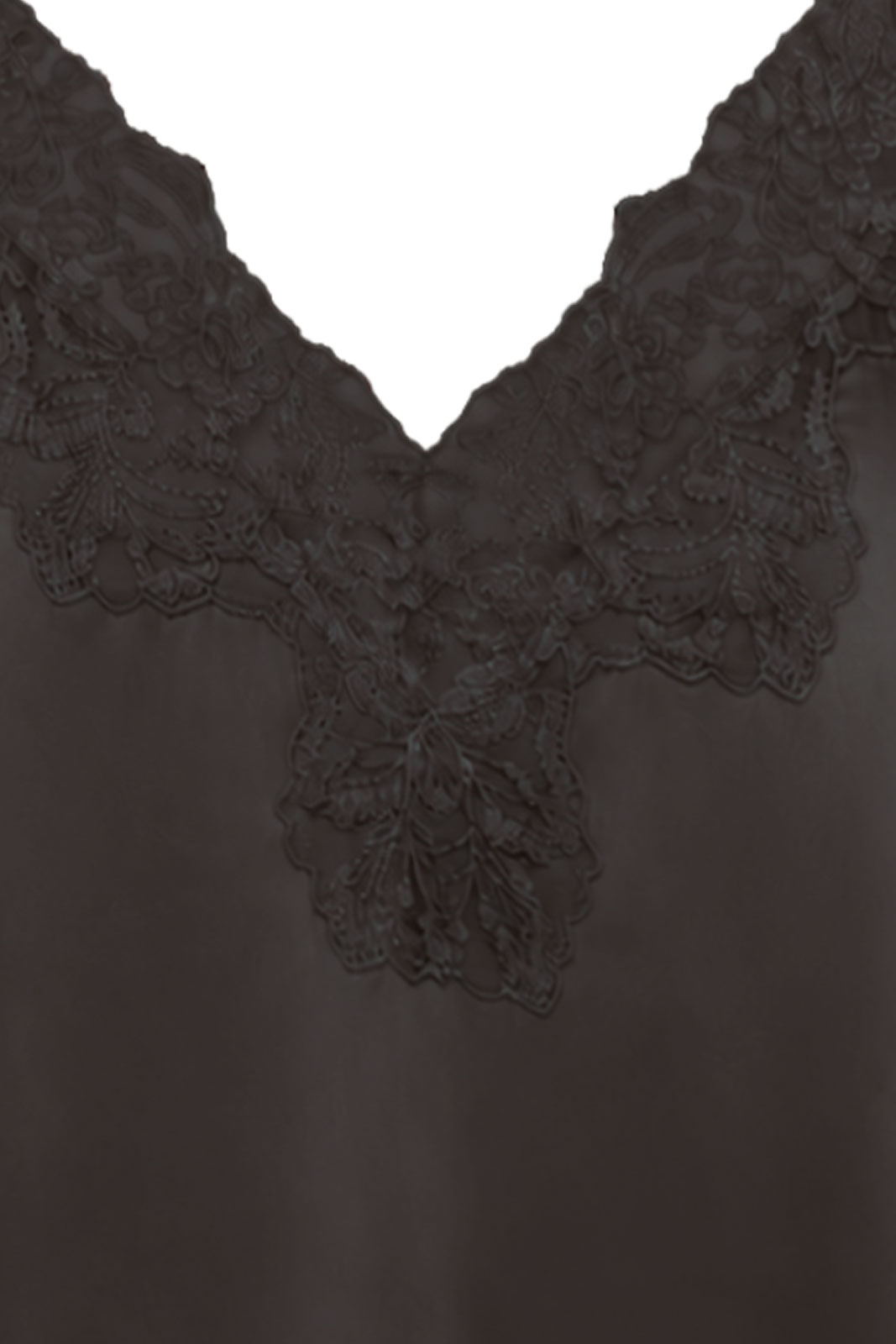 Rwpatricia Silk Sl Lace Strap Top