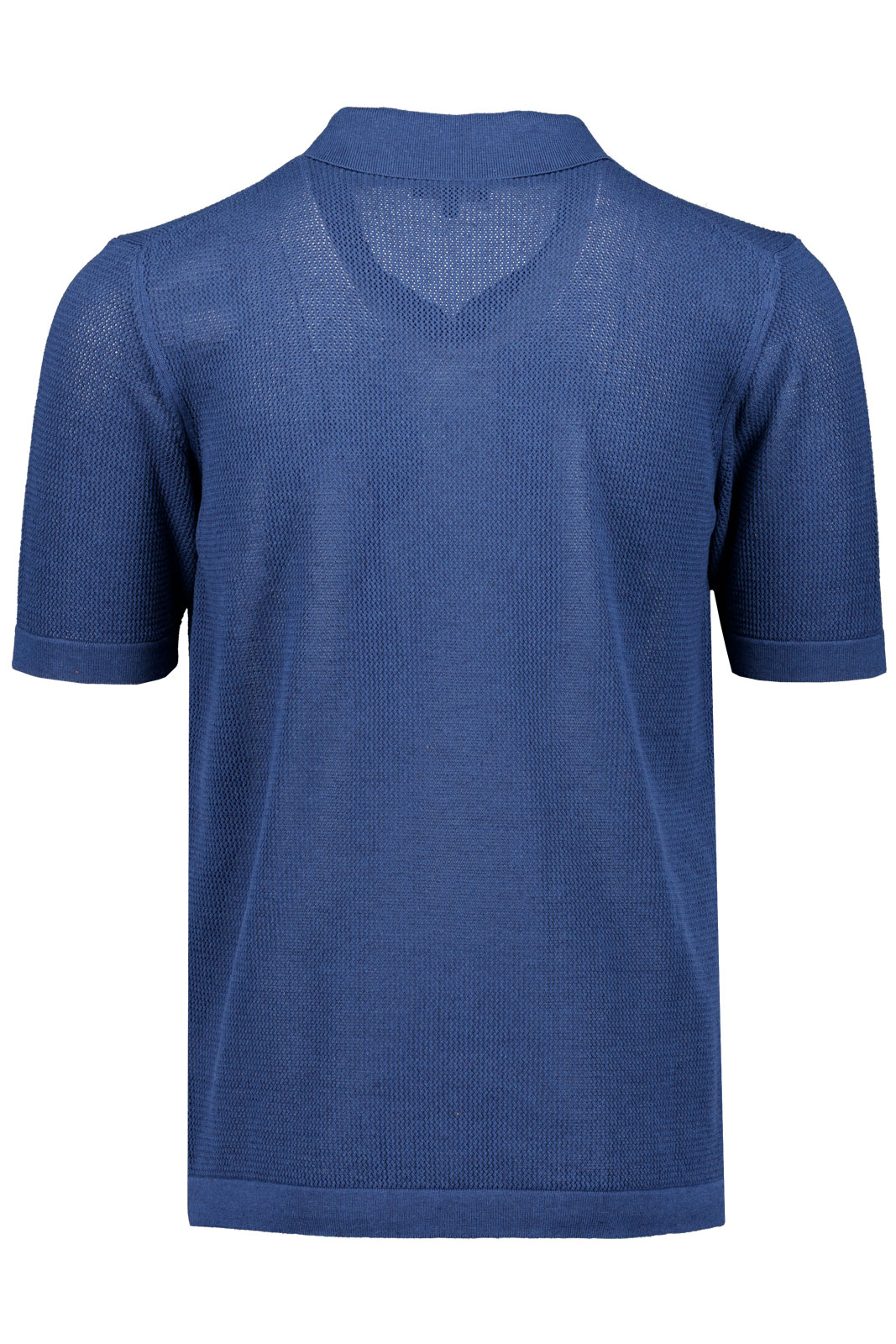 Carlos Blue Cotton Linen Polo