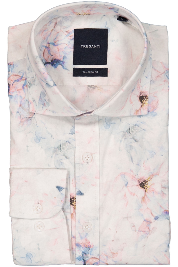 Adel |shirt With Watercolor Flower Pattern