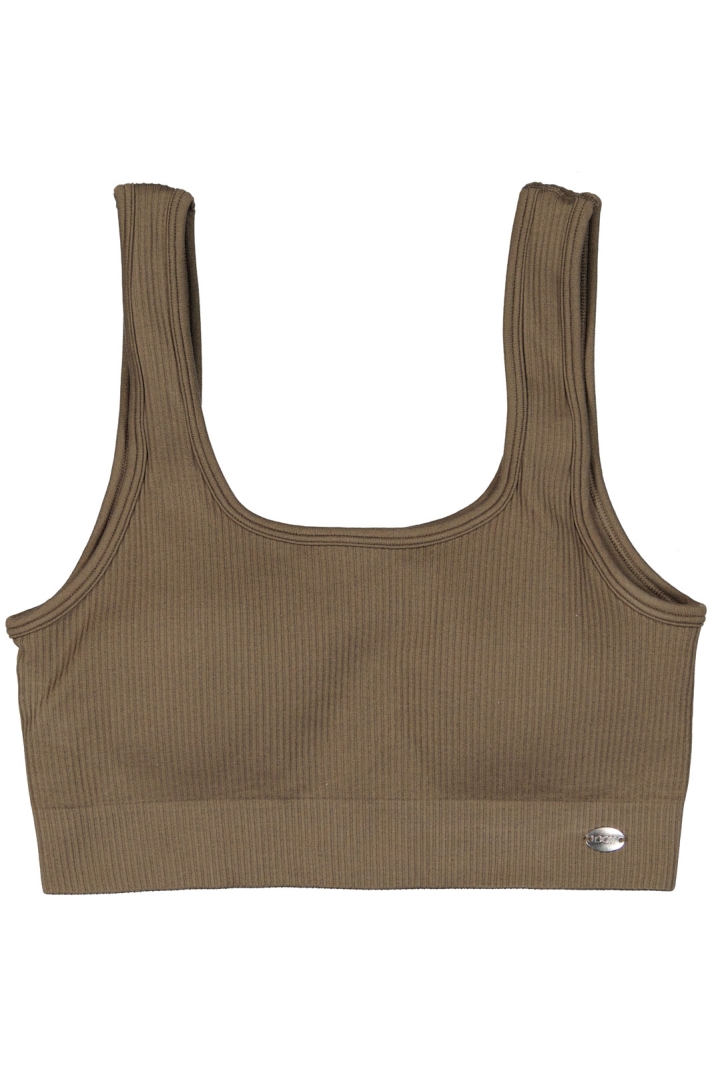 Ribbed Seamless Square Sports Bra