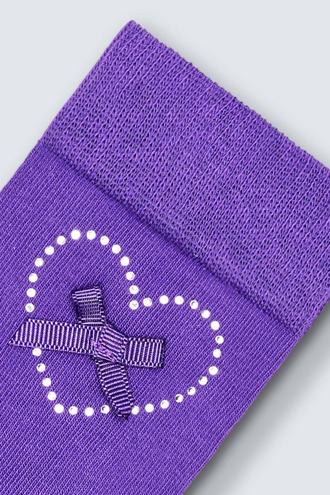 Bow Heart 1/2 Crew Sock