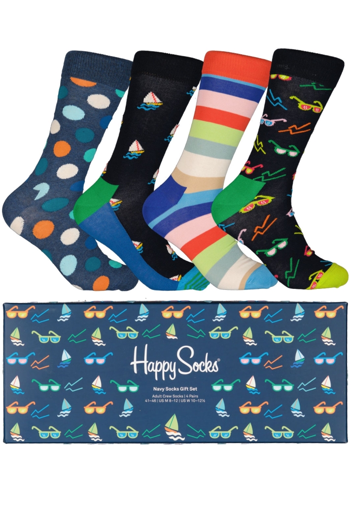 4-pack Navy Socks Gift Set