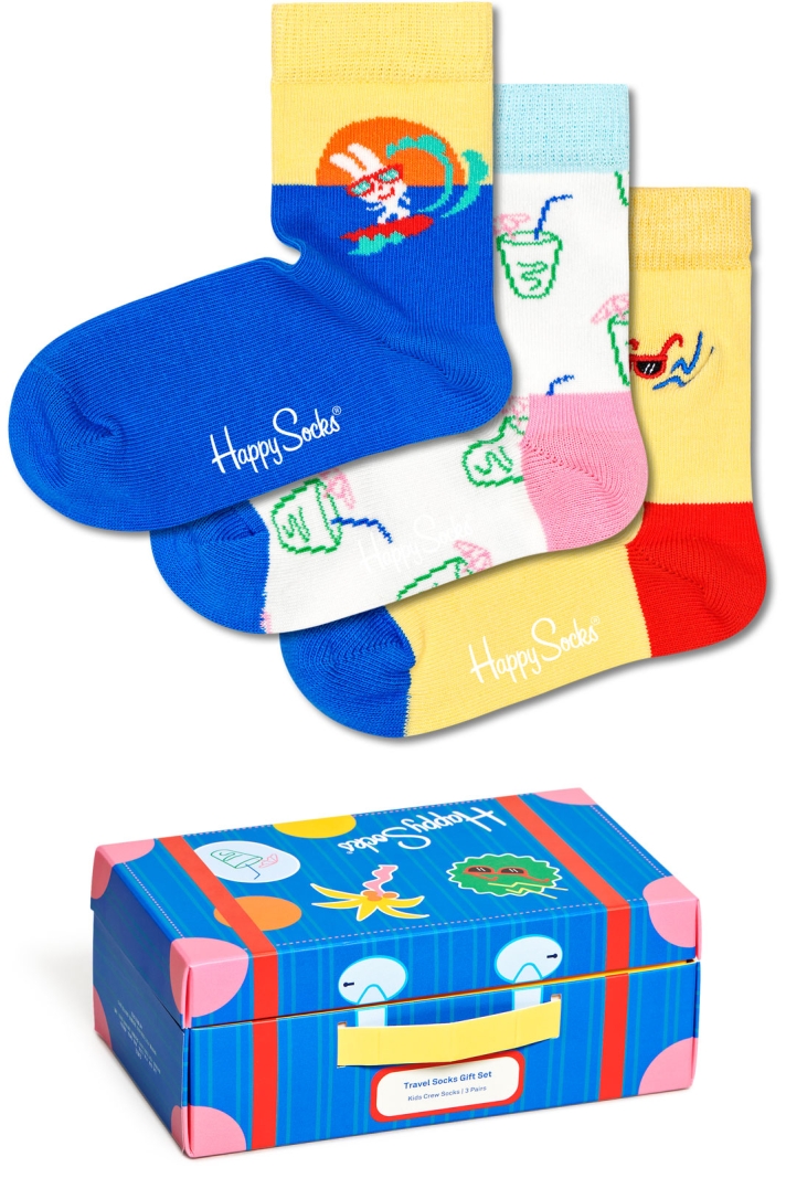 3-pack Kids Travel Socks Gift Set