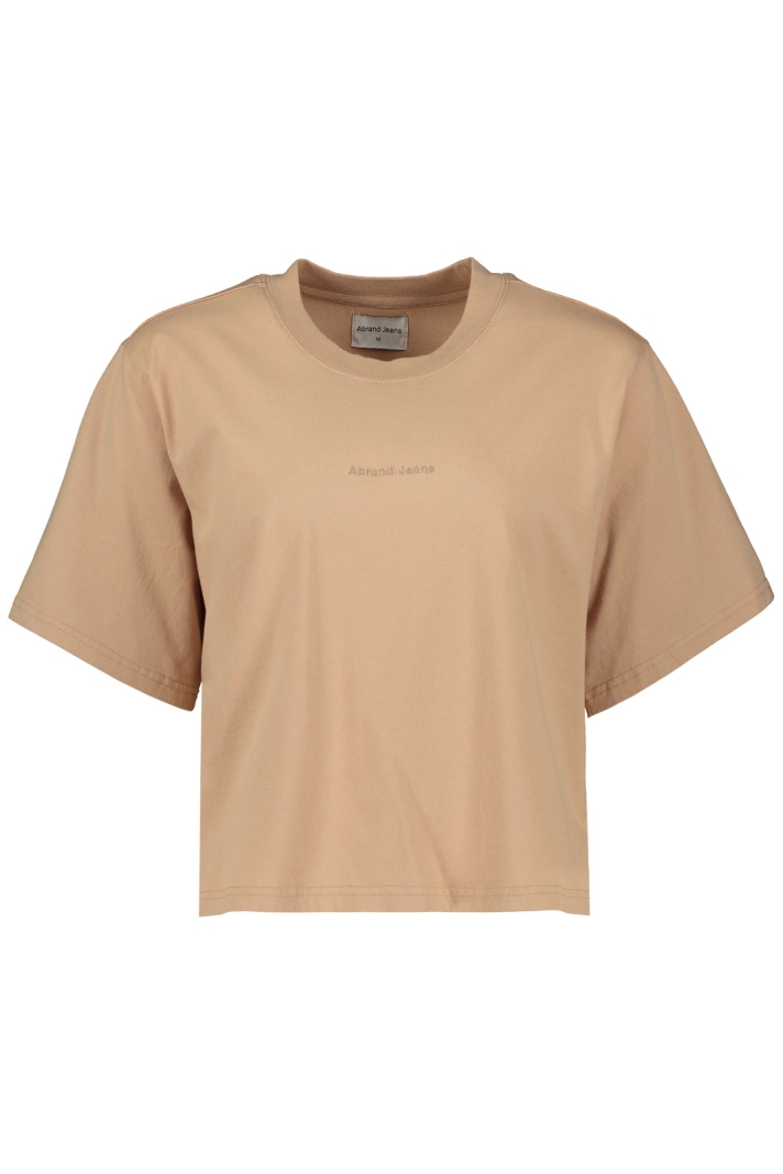 A Crop Slouch Tee Faded Khaki