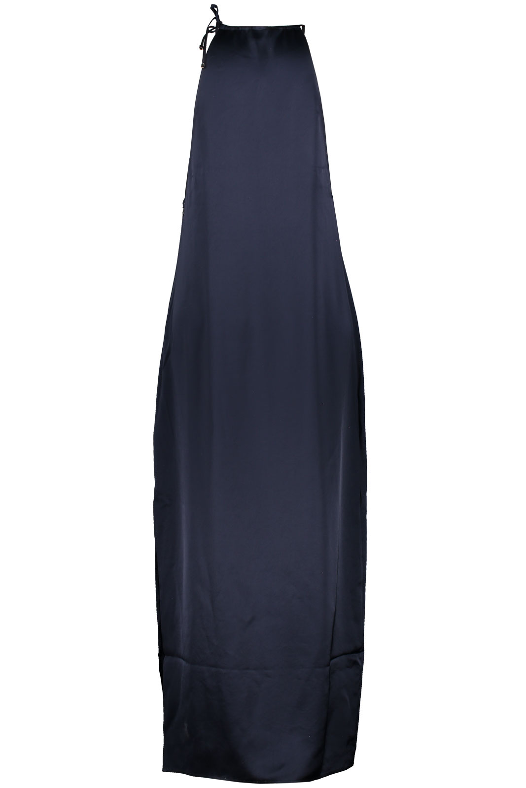 Gathered Neck Satin Dress