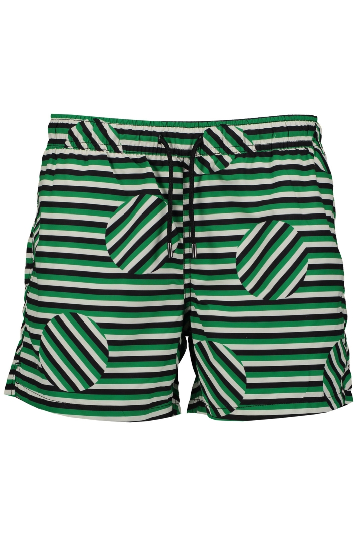 Striped Jumbo Dot Swim Shorts