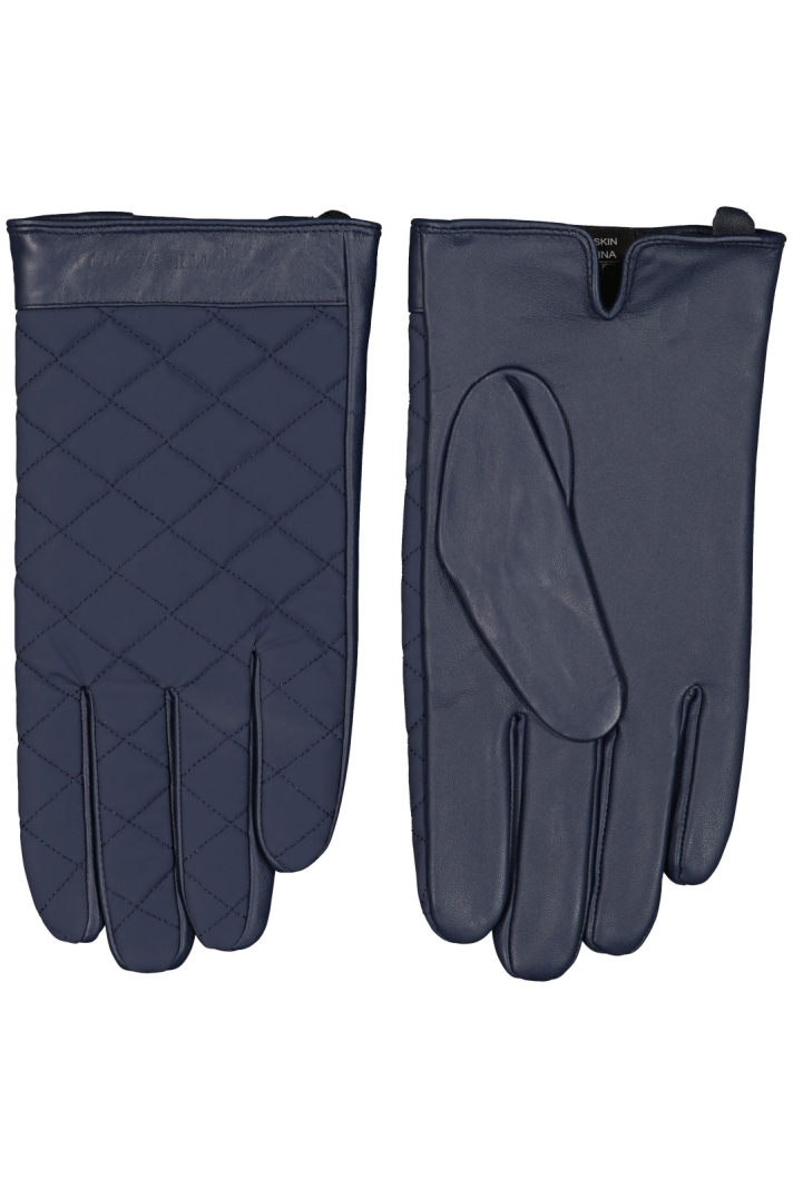 Shelly | Leather Gloves With Diamond Stitching