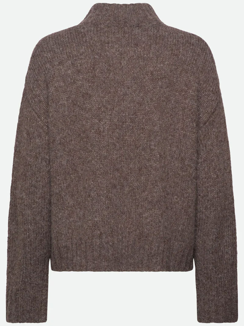 Rwtulip Wool Blend Ls Turtleneck Plain Pullover