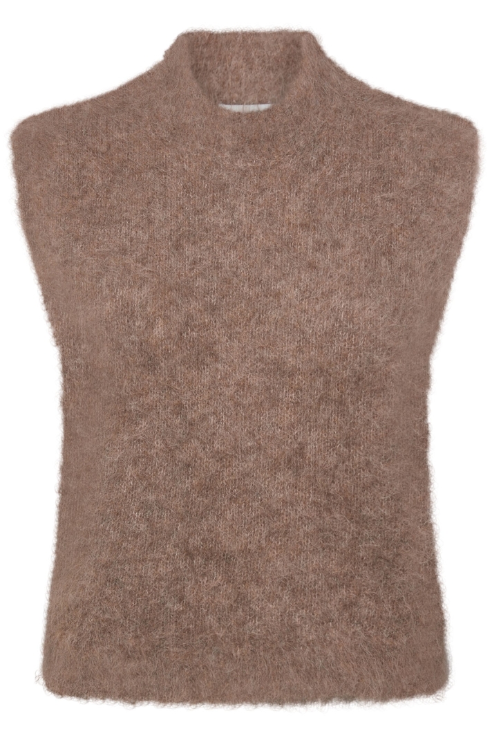 Rwfurry Alpaca Mock Neck Vest