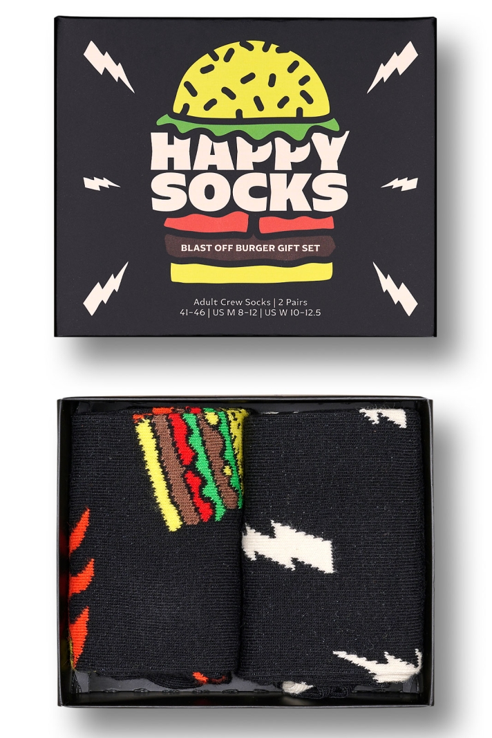2-pack Blast Off Burger Socks Gift Set