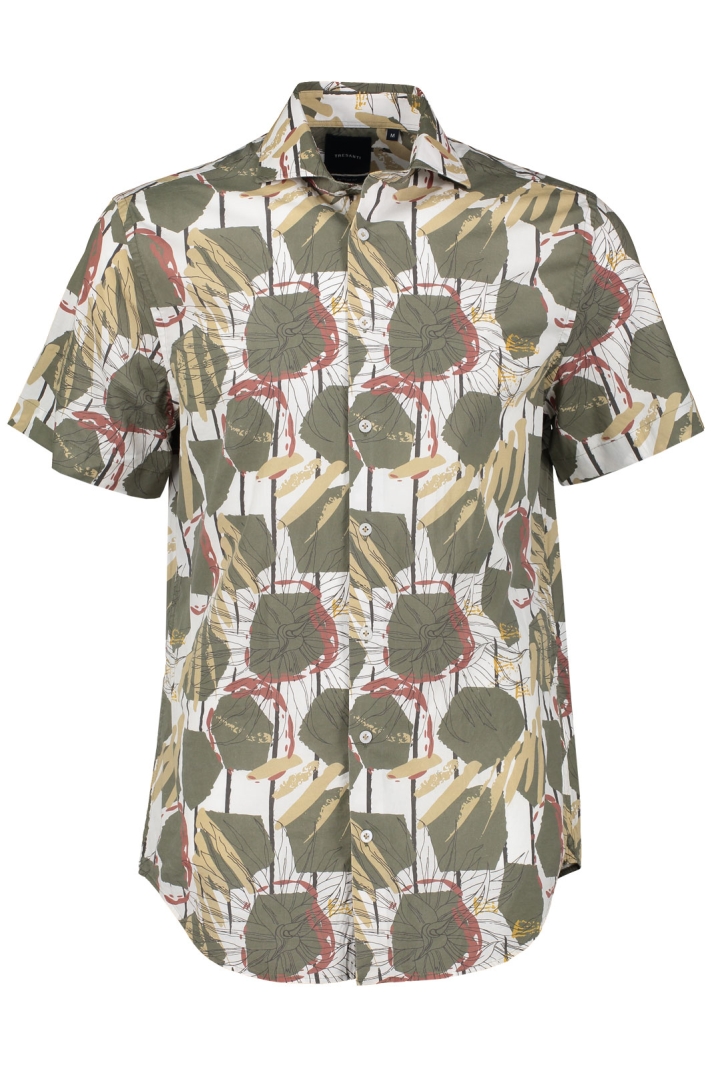 Boaz Abstract Shirt With Leaf Pattern