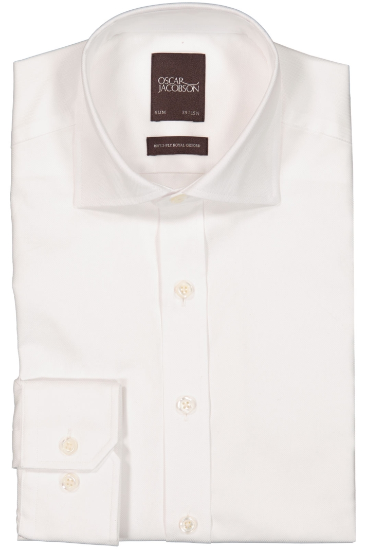 Slim Fit Cut Away Royal Oxford Shirt