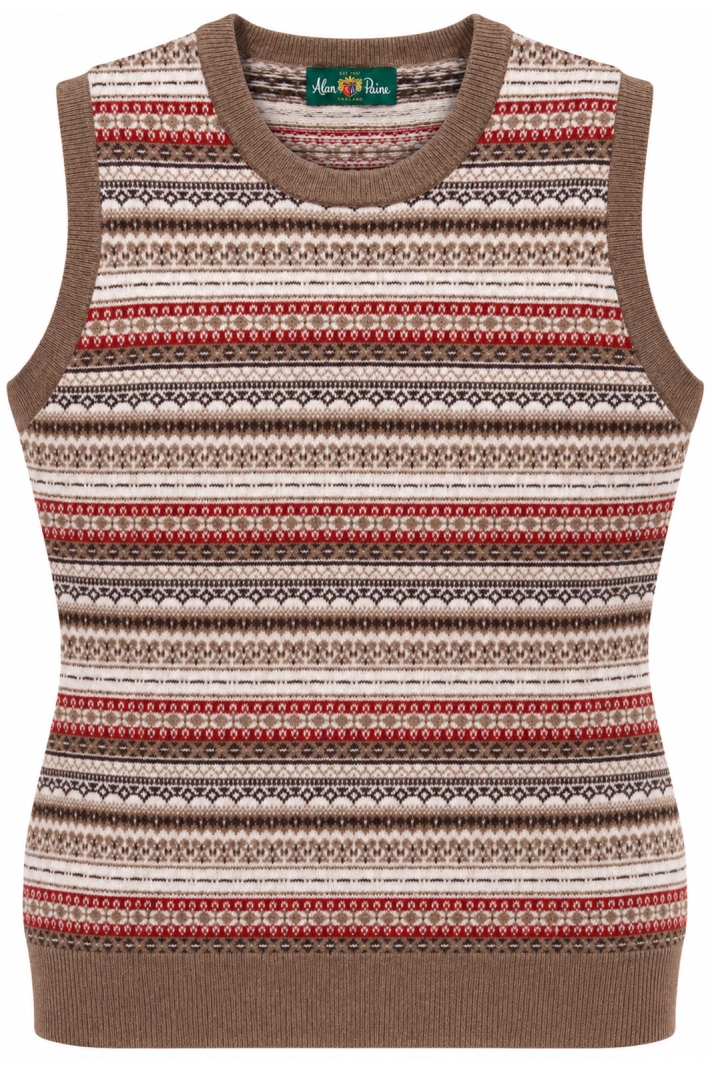 Mae Ladies Fairisle Crew Tank Top