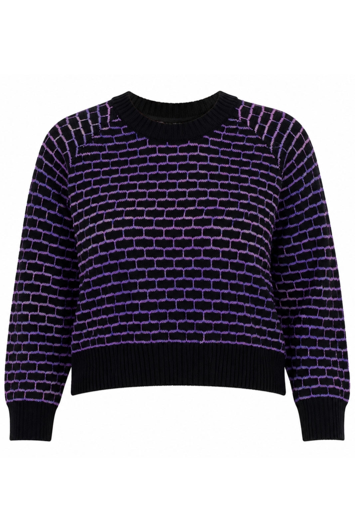 Sweater Husie Honey Comb Black