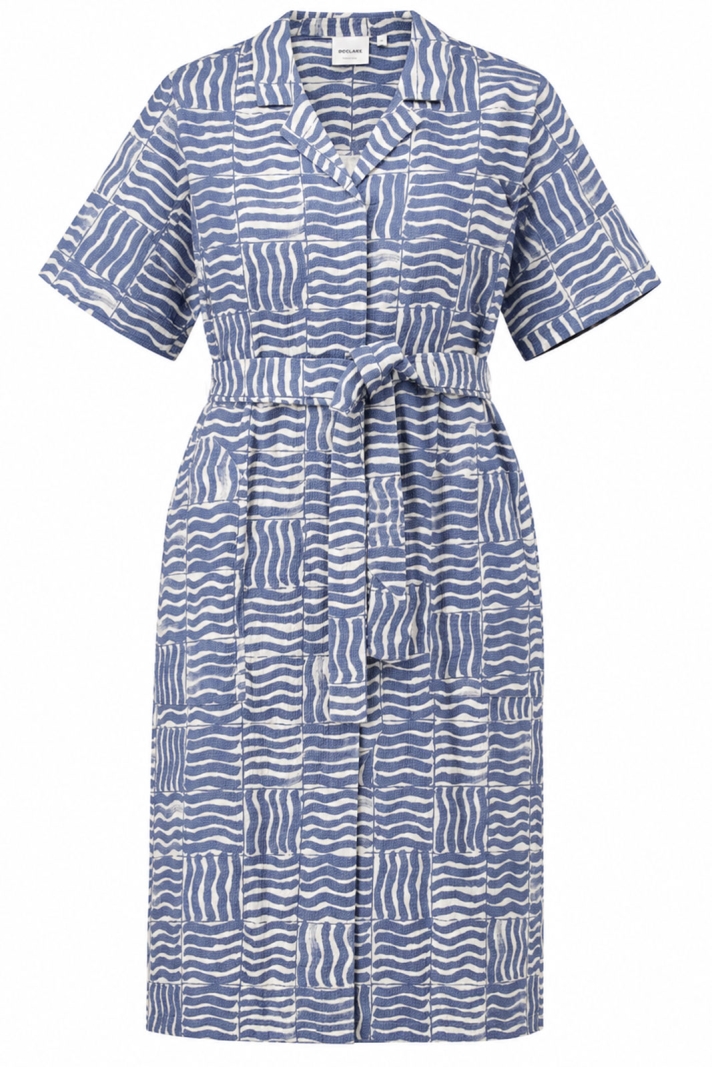 Shirt Dress Orrefors Wave Tiles Blue