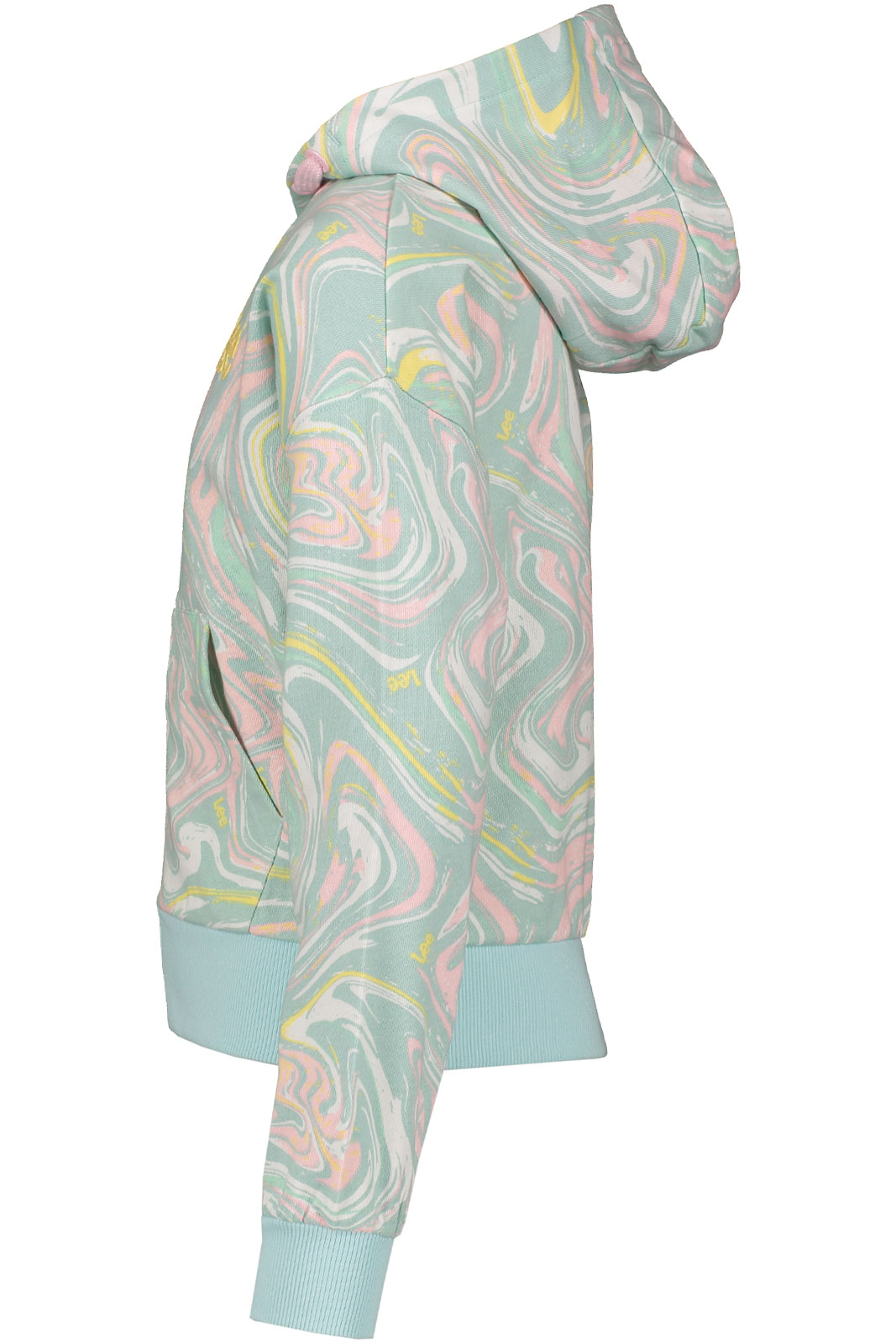 Marble Aop Zip Hoodie Lb