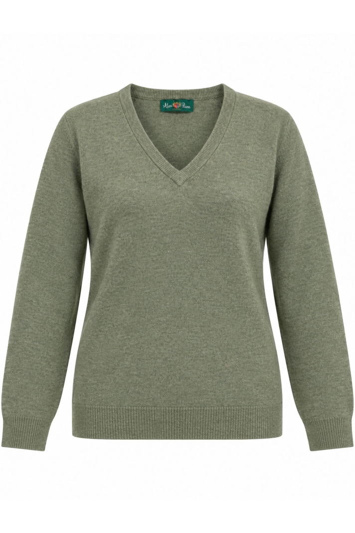 Isla Ladies Inset Sleeve Vee Neck