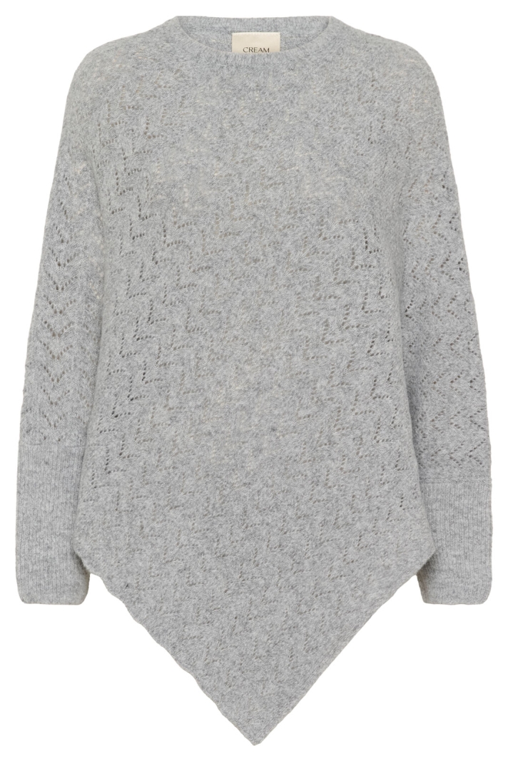 Crholiday O-neck Knit Poncho