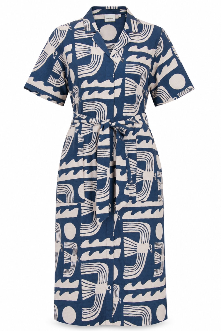 Shirt Dress Orrefors Seagulls Majolica Blue