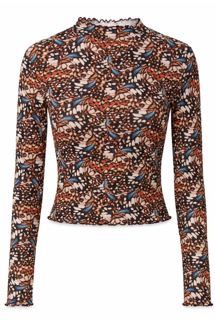 Rib Top Ryd Butterfly Wings Multi Color