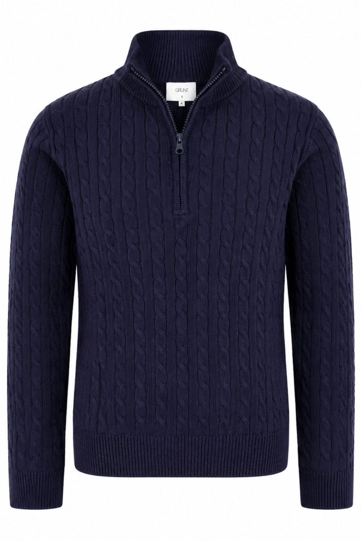 Grterrase Ls Cable Half Zip Knit
