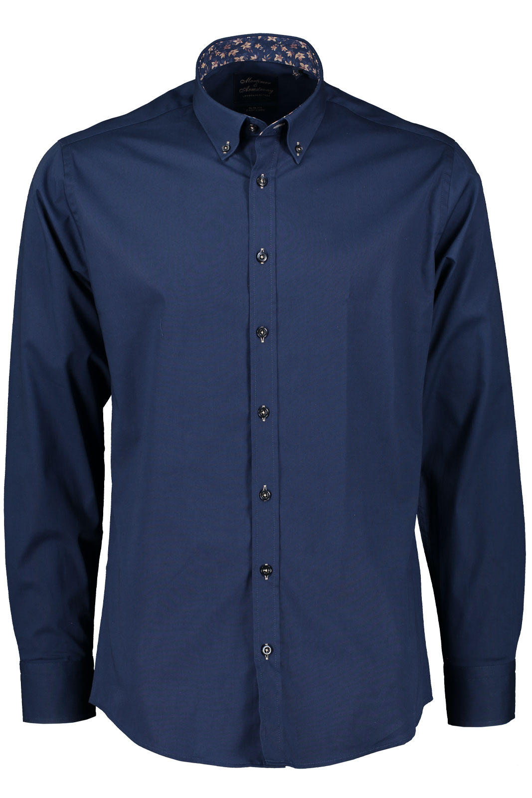 Uni Shirt With Shadow Flowers Slim Fit